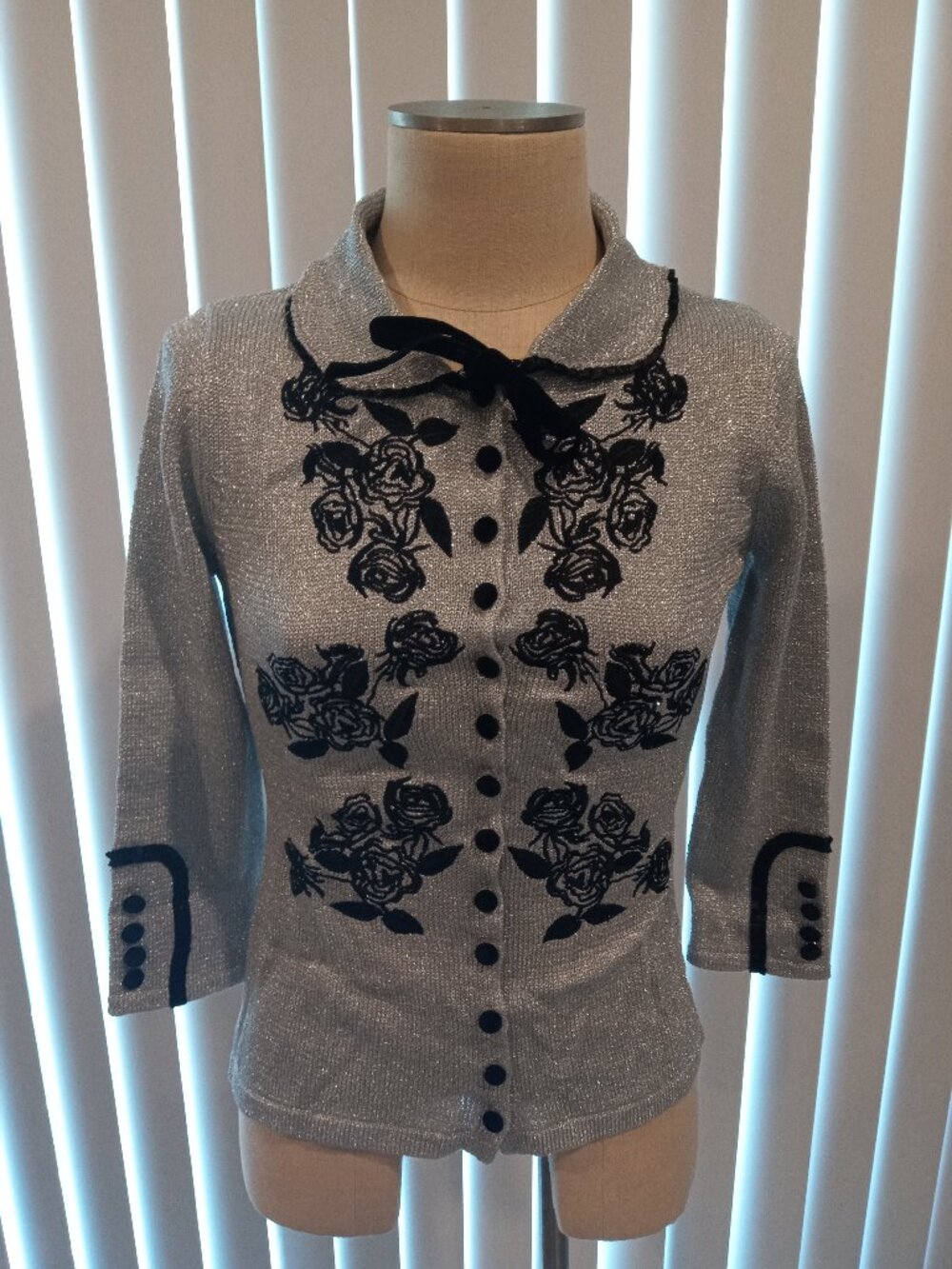 Wheels and Dollbaby Dita Von Teese Silver Cardigan BOX INCLUDED